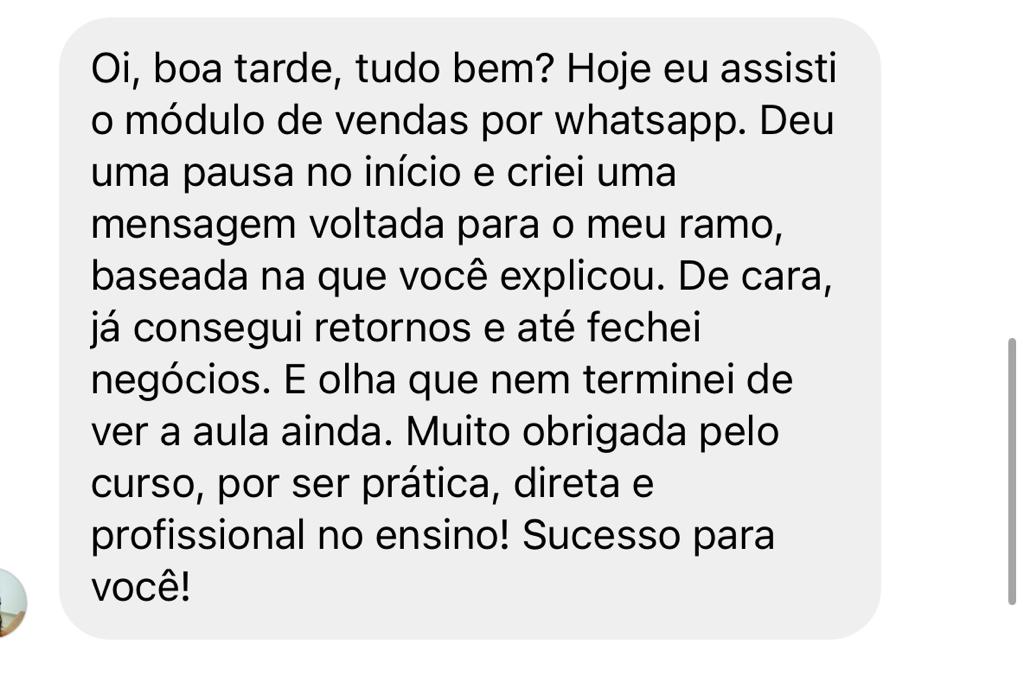WhatsApp depoimento